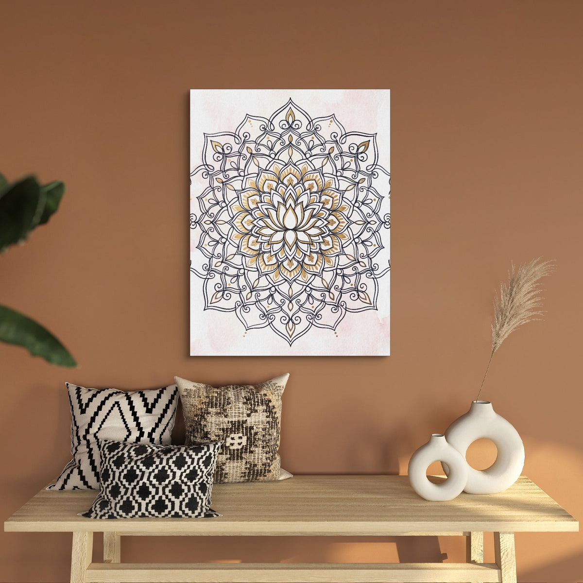 Lotus Mandala Blush - Luxury Wall Art