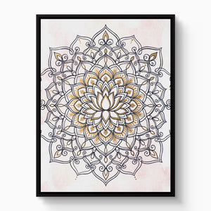 Lotus Mandala Blush - Luxury Wall Art