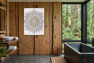 Lotus Mandala Blush - Luxury Wall Art