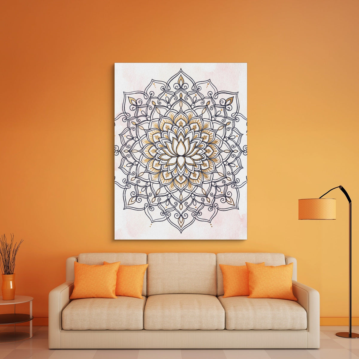 Lotus Mandala Blush - Luxury Wall Art