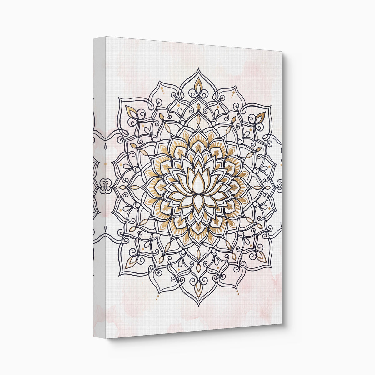 Lotus Mandala Blush — lotus mandala blush angled flush print