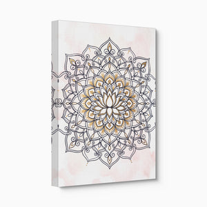 Lotus Mandala Blush — lotus mandala blush angled flush print