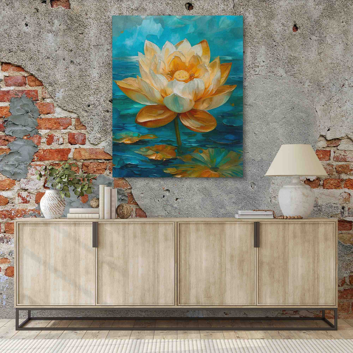 Lotus on the Lake - Luxury Wall Art