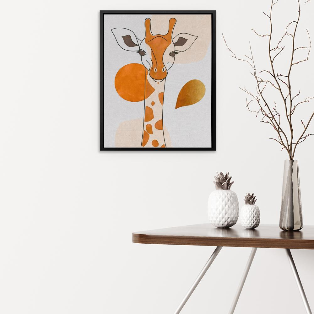 Loving Giraffe Minimal - Luxury Wall Art