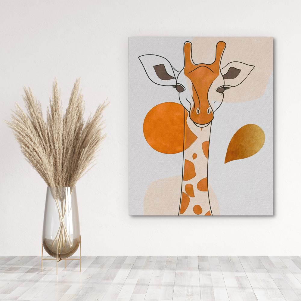 Loving Giraffe Minimal - Luxury Wall Art