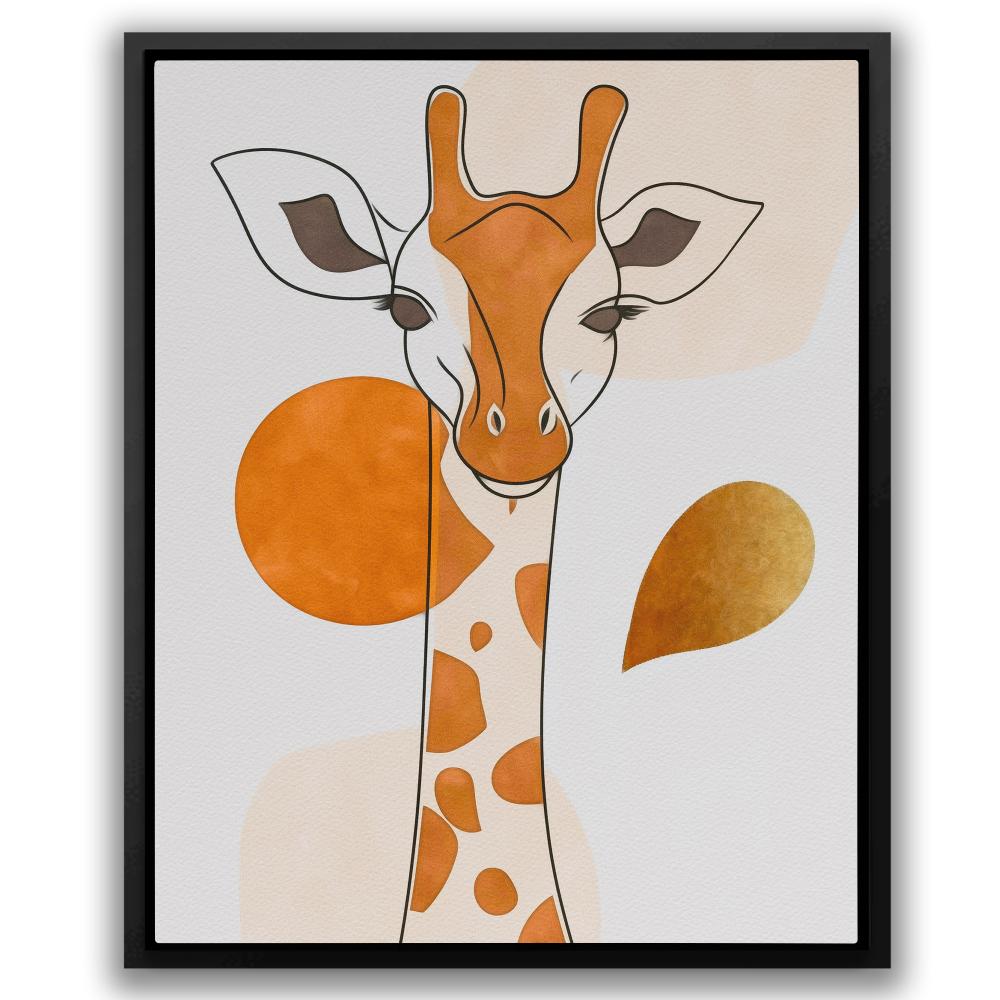 Loving Giraffe Minimal - Luxury Wall Art