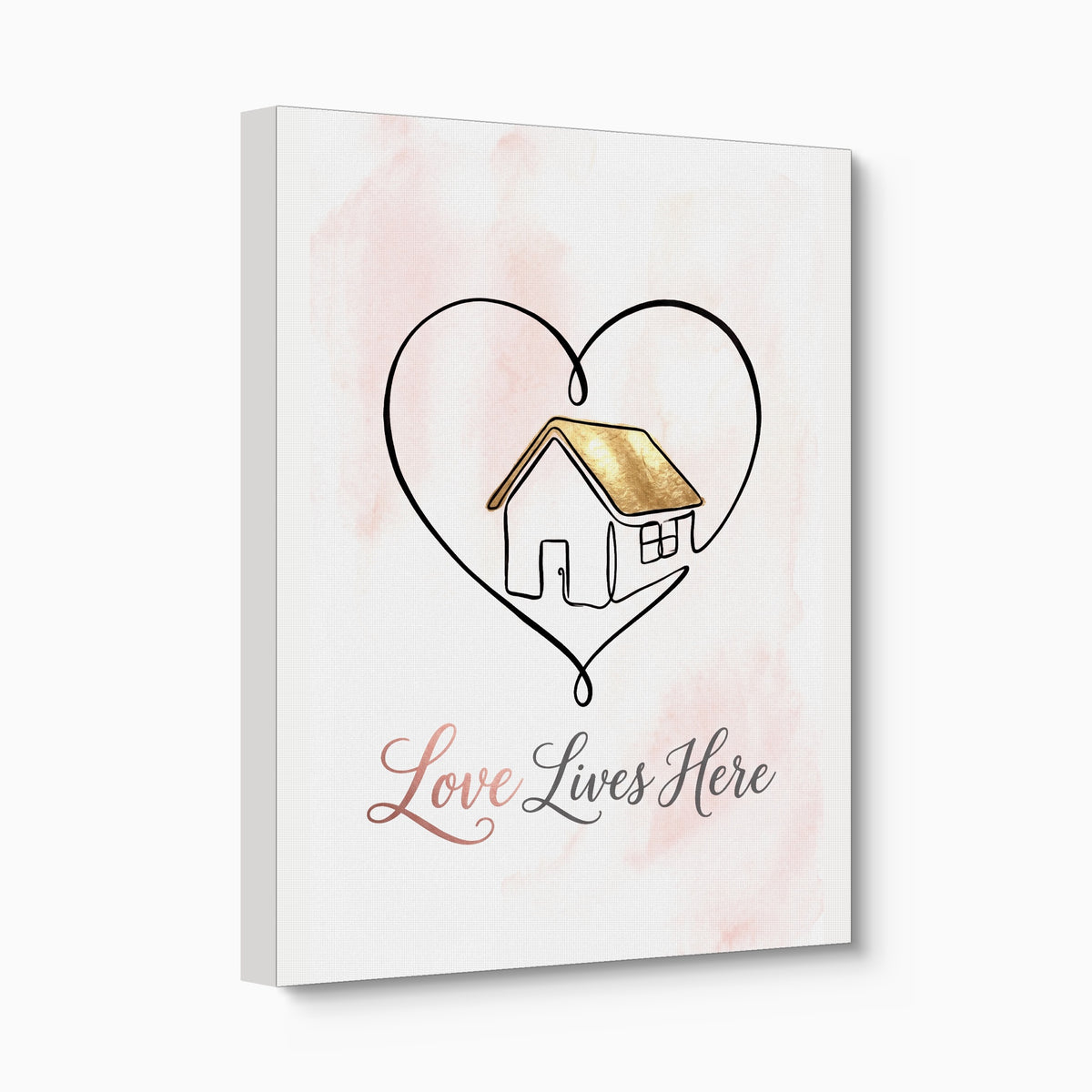 Loving Home Heart — loving home heart angled flush print