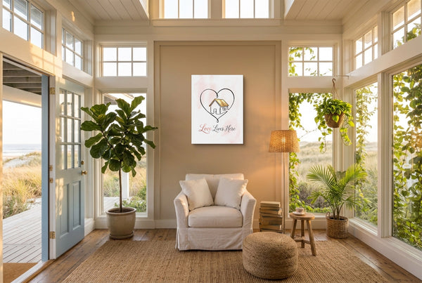 Loving Home Heart in a room