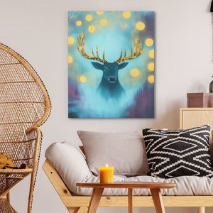 Luminary Stag - Wall Art in Black Frame