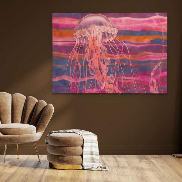 Luminous Jellyfish in a room