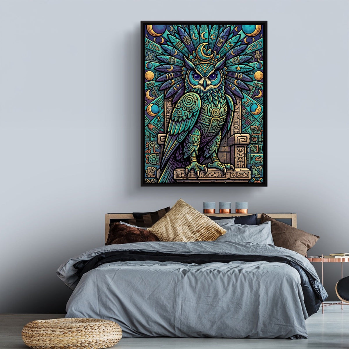 Lunar Guardian Owl - Luxury Wall Art