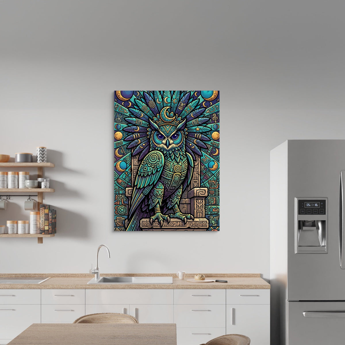 Lunar Guardian Owl - Luxury Wall Art