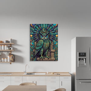 Lunar Guardian Owl - Luxury Wall Art