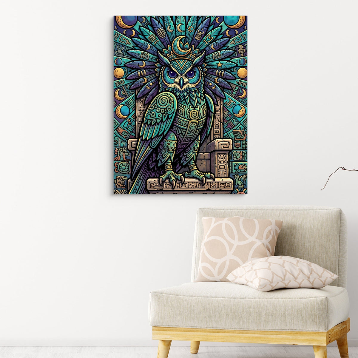 Lunar Guardian Owl - Luxury Wall Art