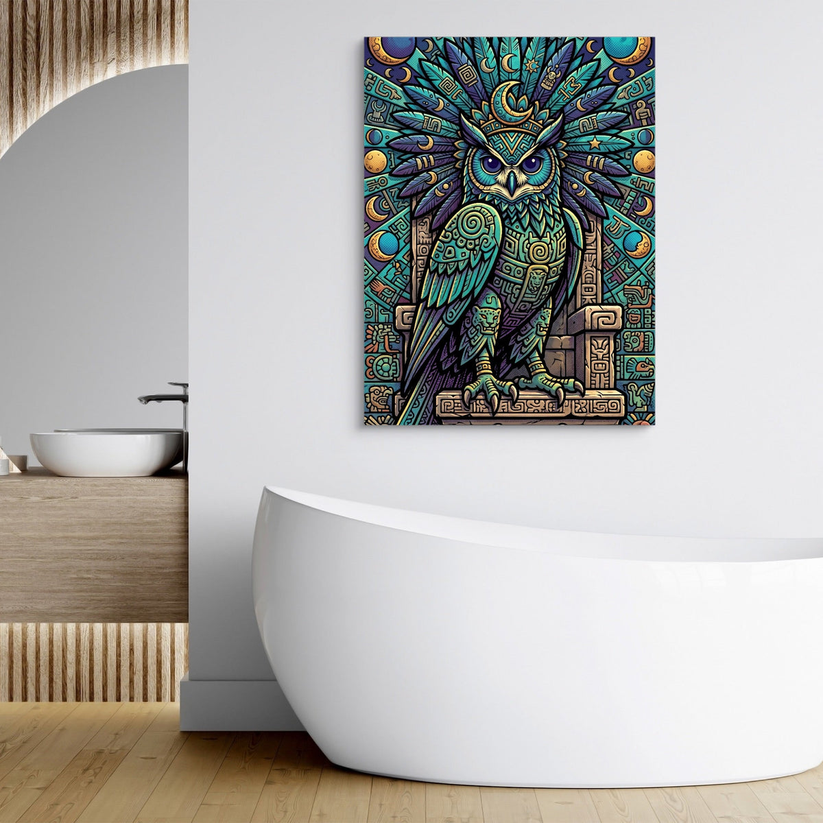 Lunar Guardian Owl - Luxury Wall Art