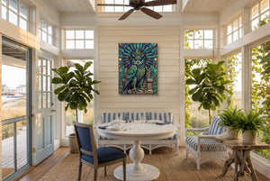 Lunar Guardian Owl — lunar guardian owl sunroom with furniture 1port flush print