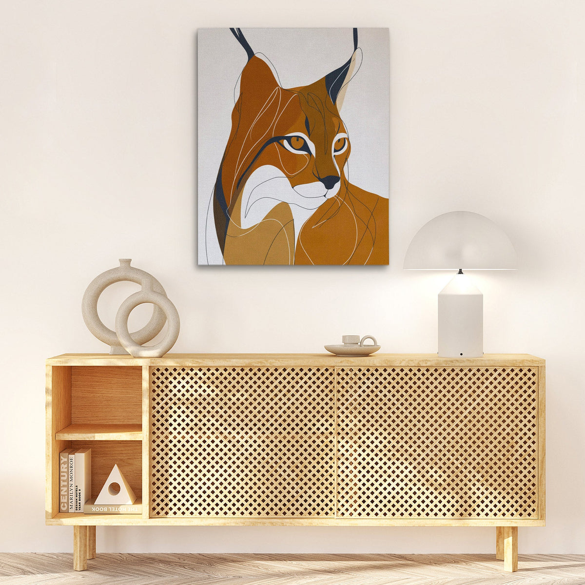Lynx Amber Stillness - Luxury Wall Art