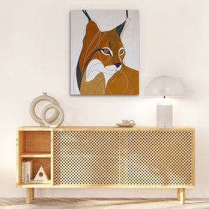 Lynx Amber Stillness - Luxury Wall Art