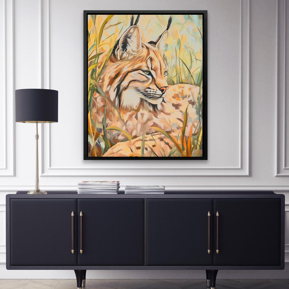 Lynx Meadow Rest - Luxury Wall Art