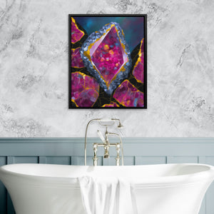 Magenta Geode Cluster - Luxury Wall Art