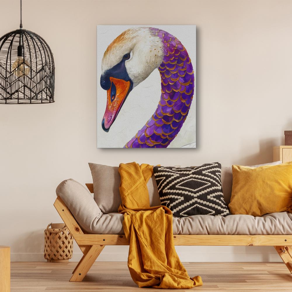 Magenta Swan - Luxury Wall Art