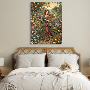 Maiden Flowered Garden — maiden flowered garden sq white bedroom 1port flush print