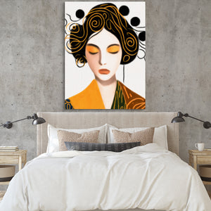 Maiko Golden Portrait — maiko golden portrait sq bedroom cement wall 1port flush print