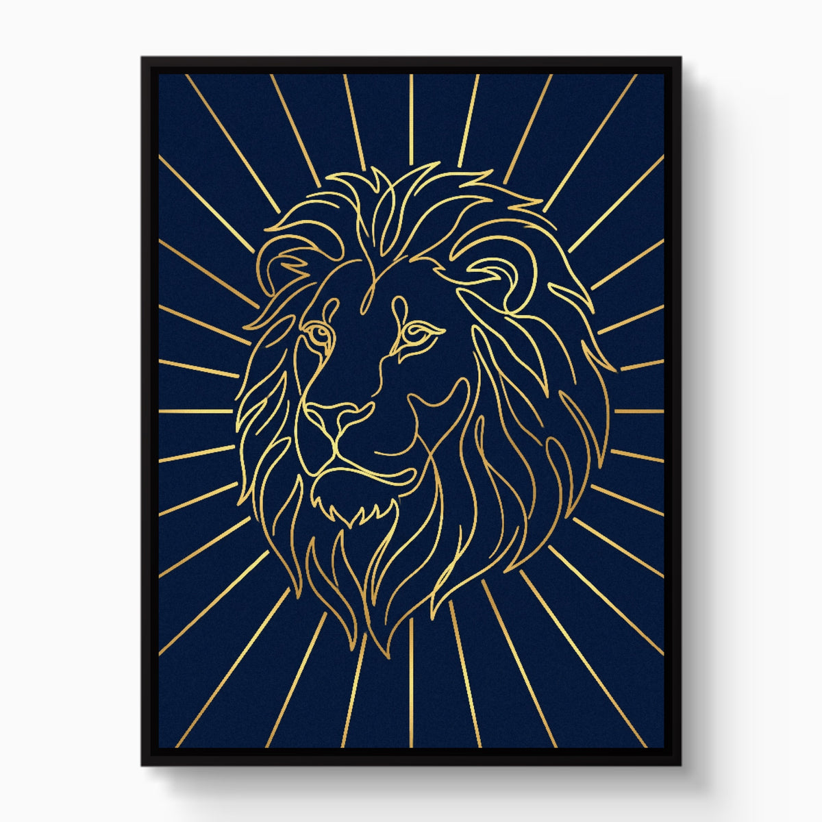 Majestic Lion Glimmer — majestic lion glimmer white studio framed black