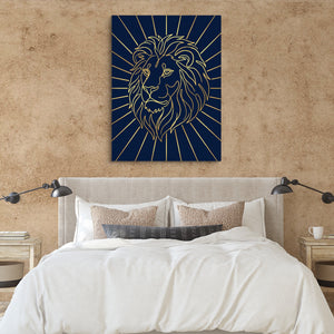 Majestic Lion Glimmer — majestic lion glimmer sq clay paper bedroom 1port flush print