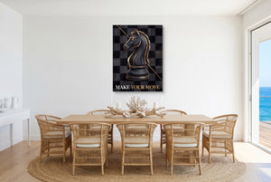 Make Your Move — make your move small dining room with ocean view 1port flush print