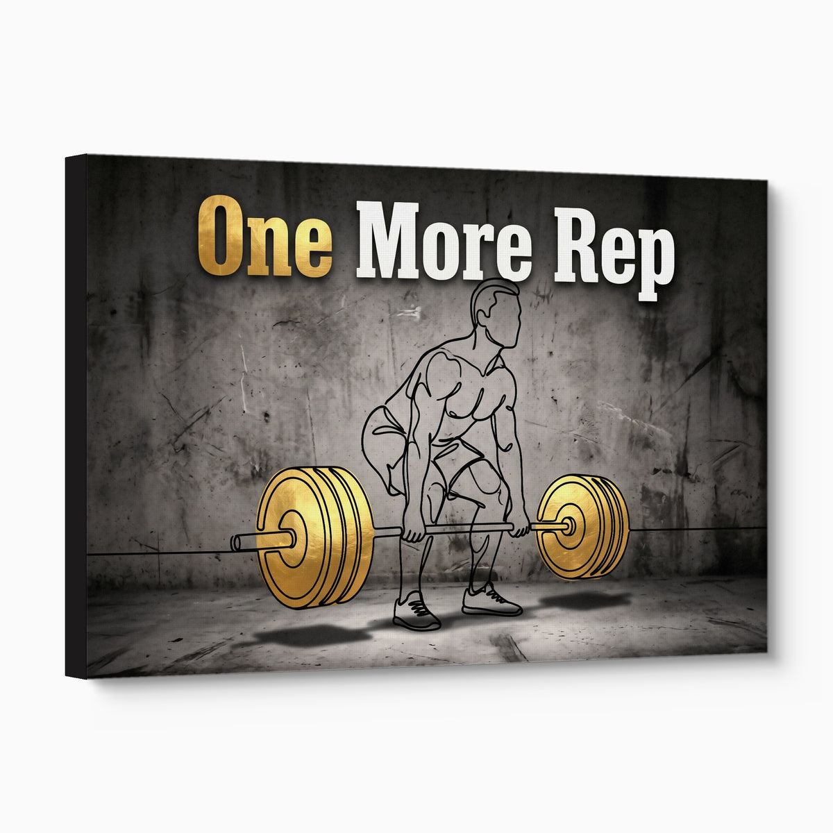 Man Golden Deadlift — man golden deadlift angled flush print