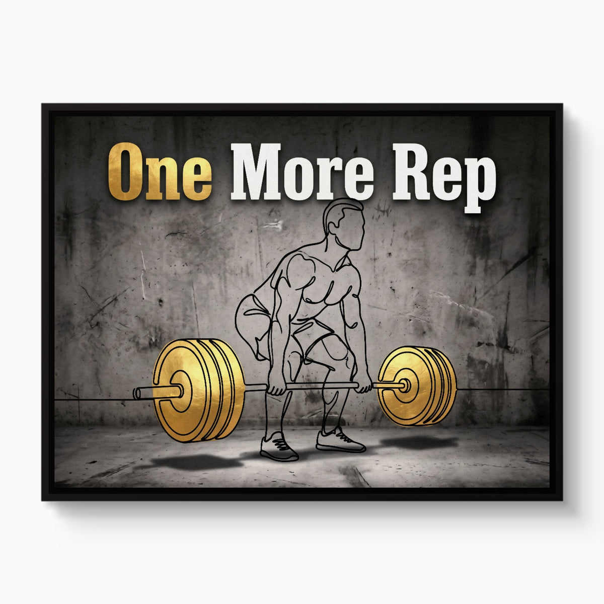 Man Golden Deadlift — man golden deadlift white studio framed black
