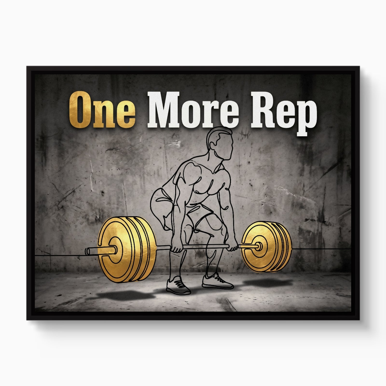 Man Golden Deadlift — man golden deadlift white studio framed black