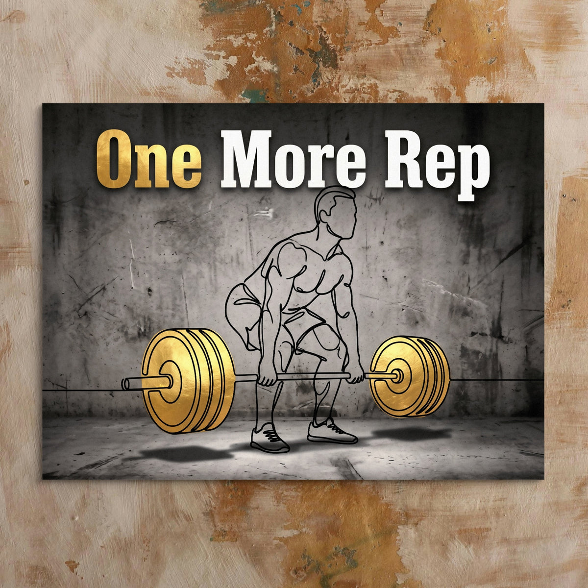 Man Golden Deadlift — man golden deadlift sq bed 1 clay beige 1land flush print