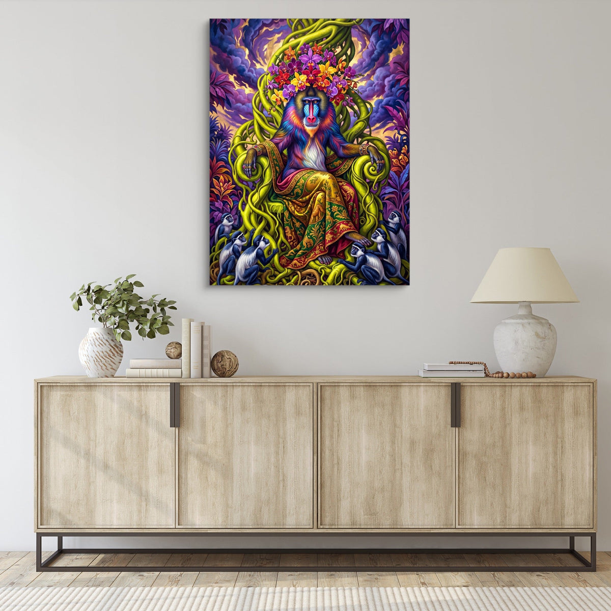 Mandrill Throne - Luxury Wall Art