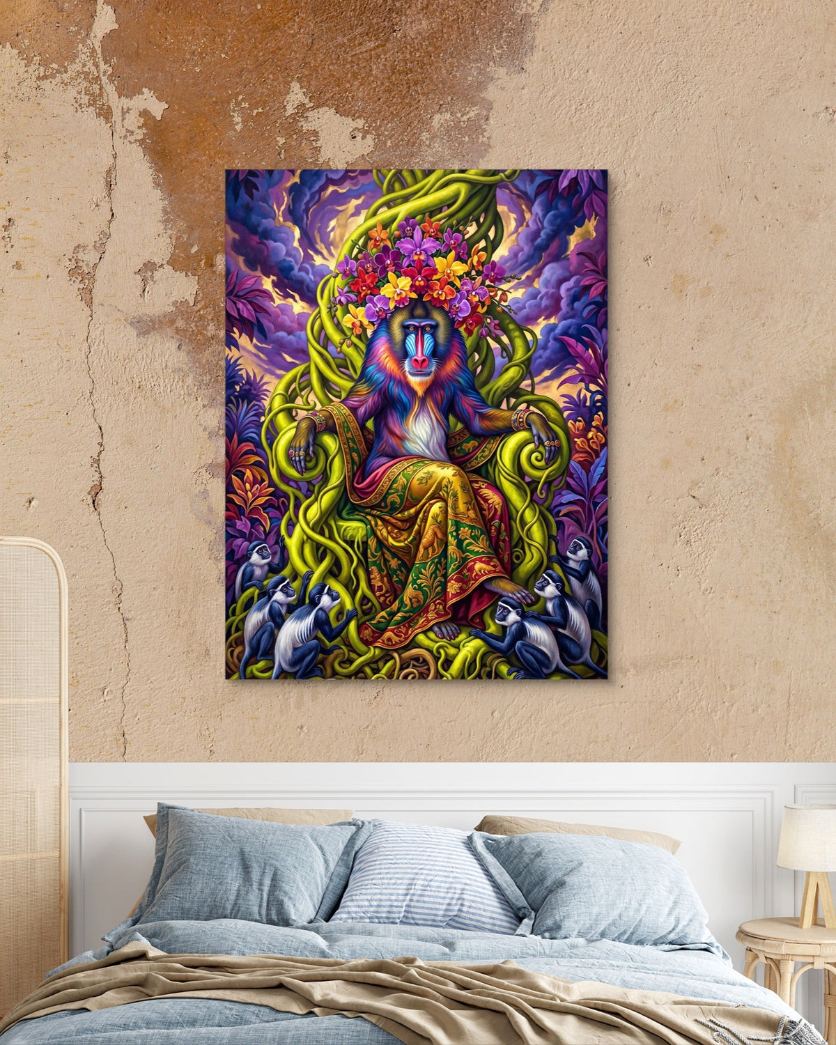 Mandrill Throne - Luxury Wall Art