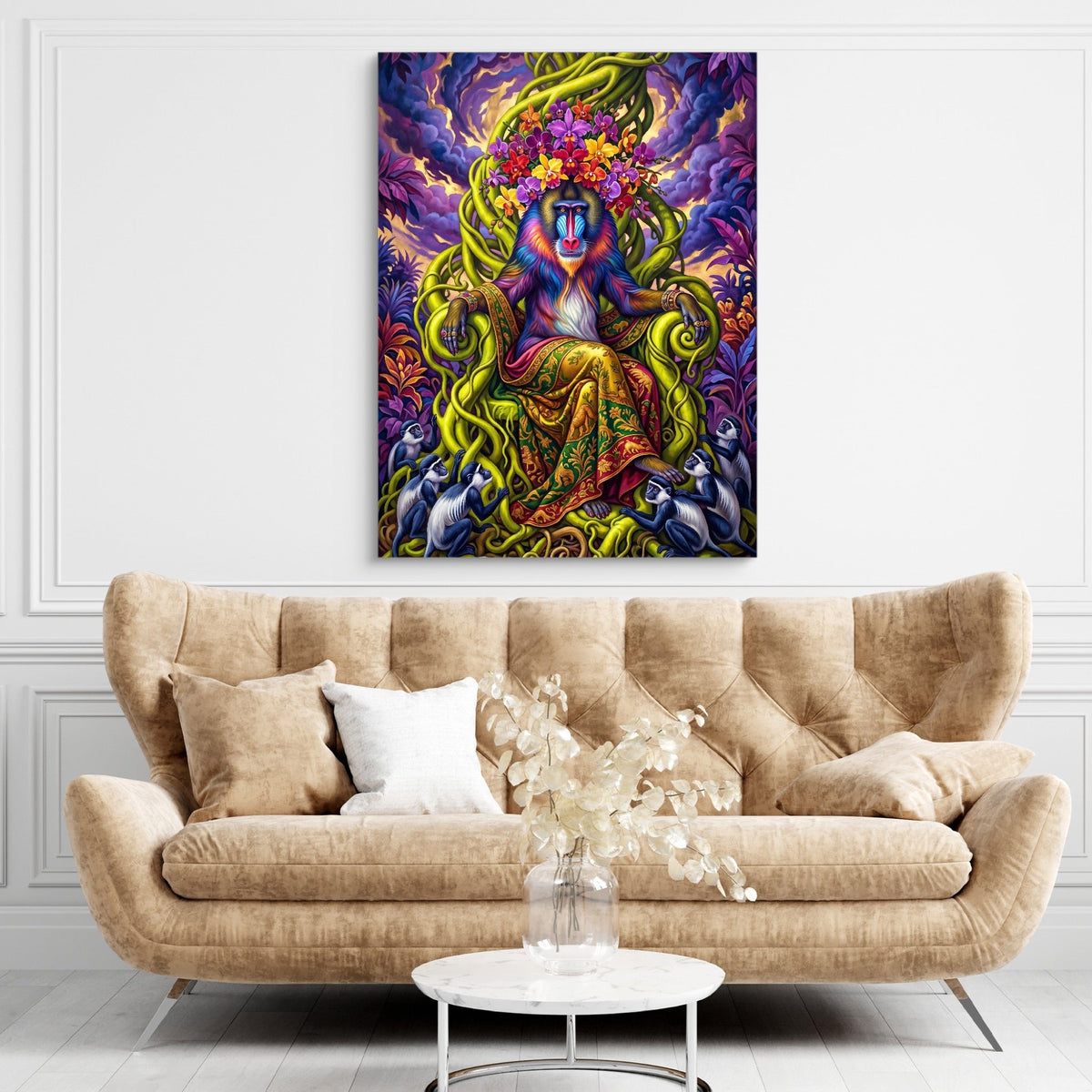 Mandrill Throne - Luxury Wall Art