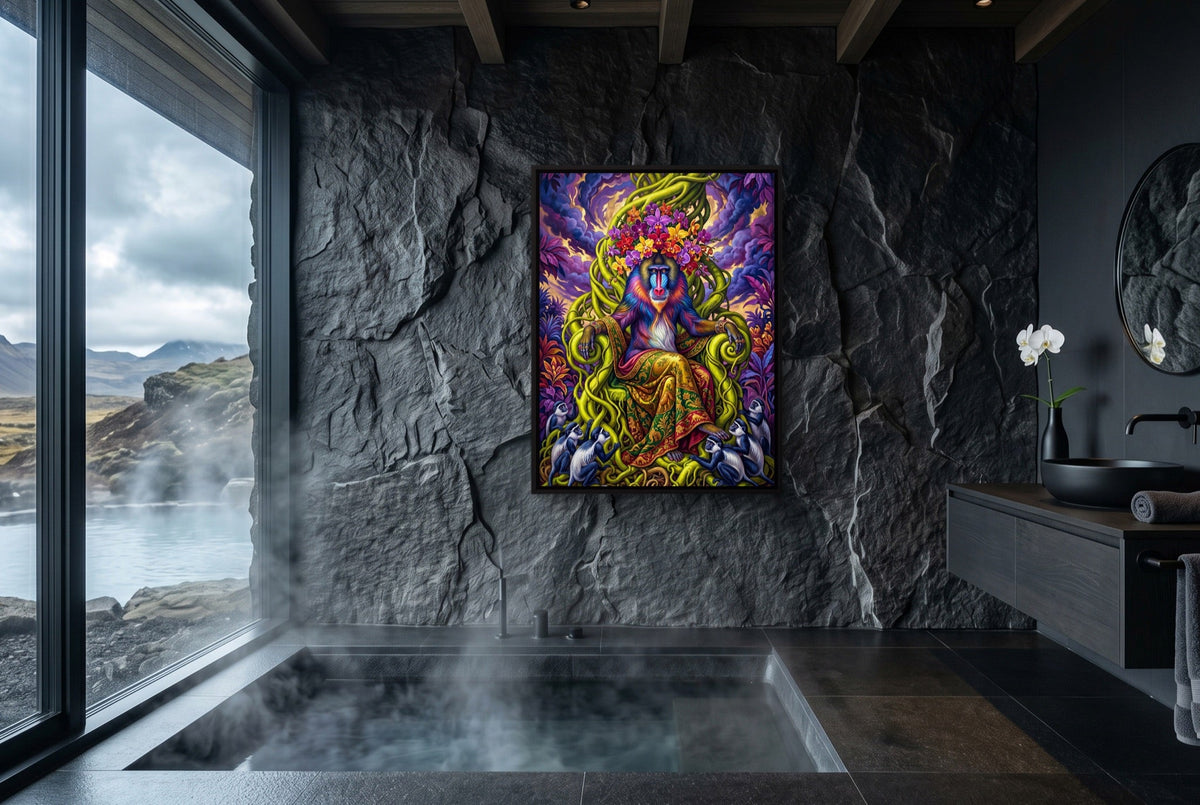 Mandrill Throne - Luxury Wall Art