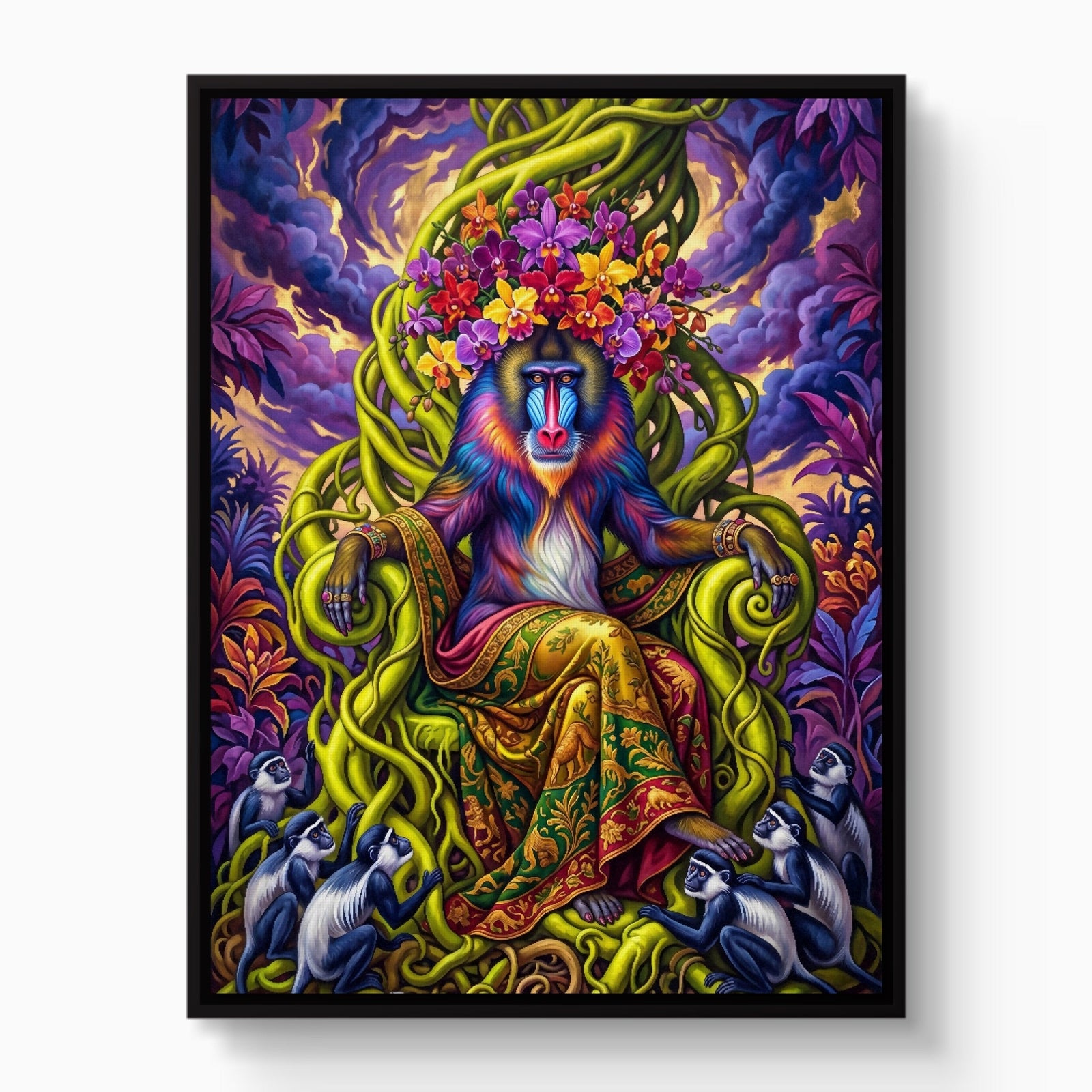 Mandrill Throne - Luxury Wall Art