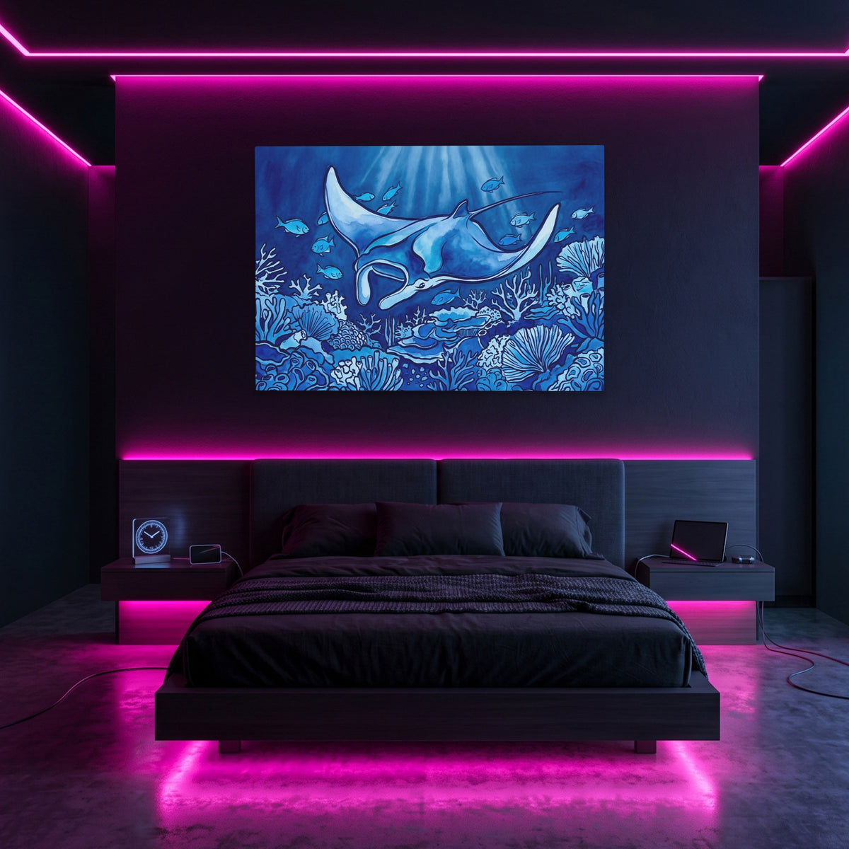 Manta Ray Descent — Manta Ray Descent Pink Neon Room Land 246