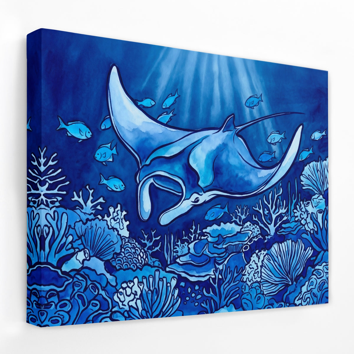 Manta Ray Descent — Manta Ray Descent Landscape   Side View   Mirror Wrap 204