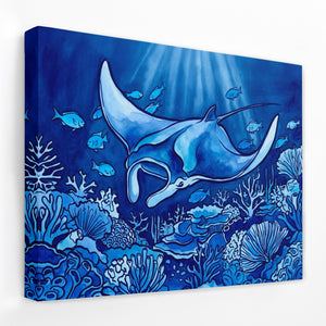 Manta Ray Descent — Manta Ray Descent Landscape   Side View   Mirror Wrap 204