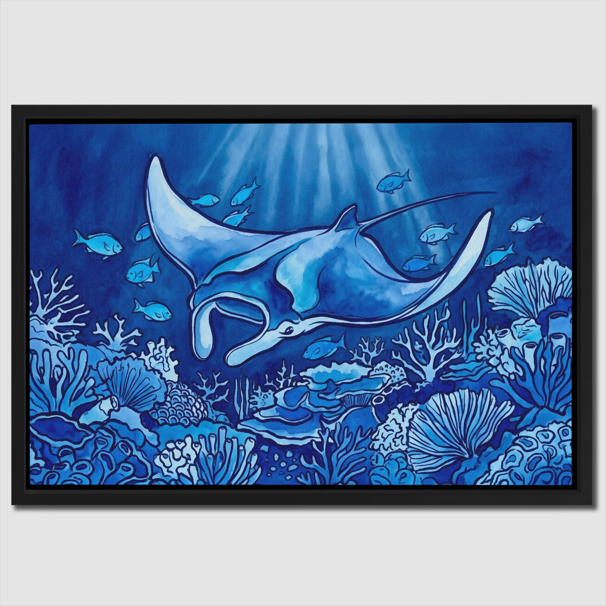 Manta Ray Descent — Manta Ray Descent Close Up Landscape 99