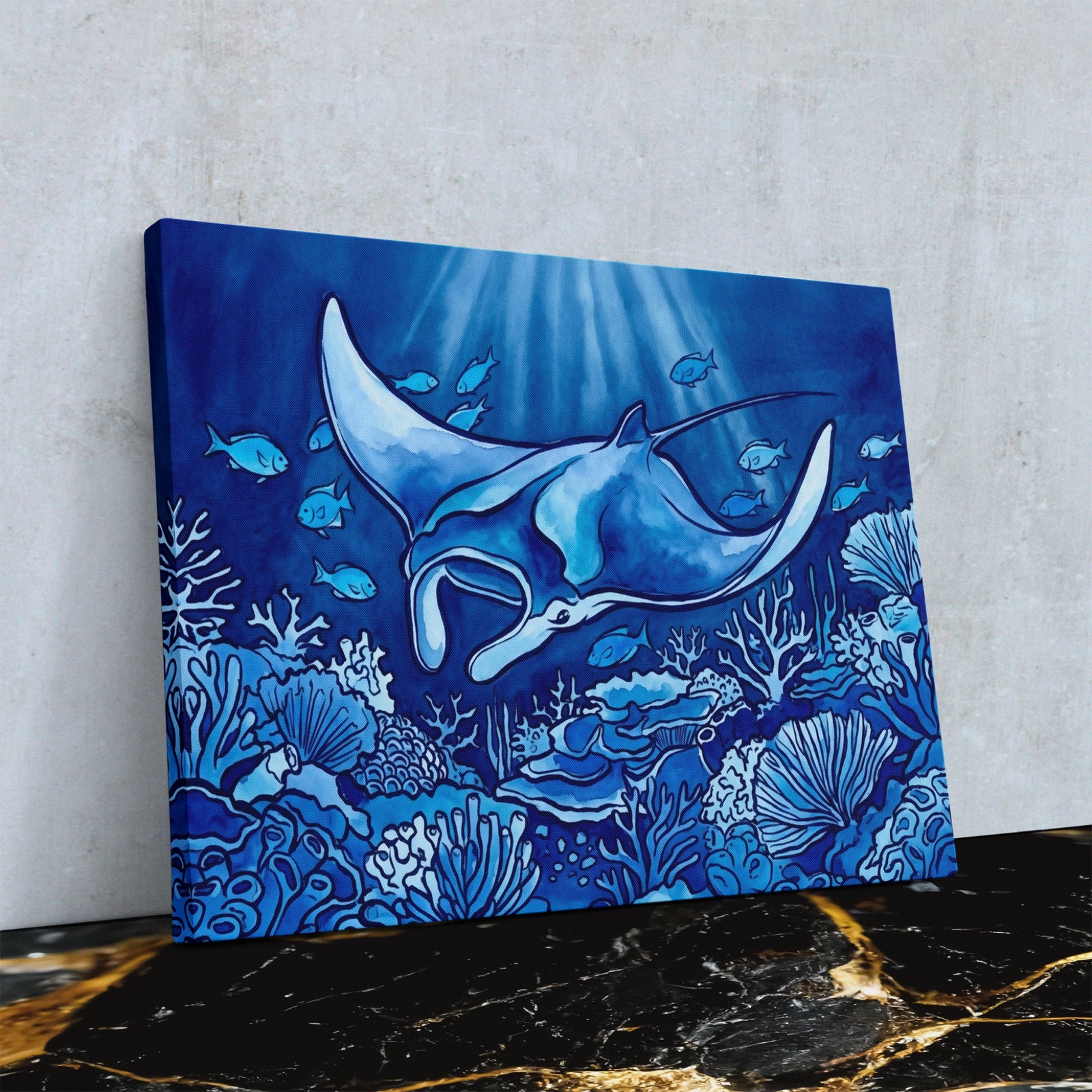 Manta Ray Descent — Manta Ray Descent Close Up Landscape 99