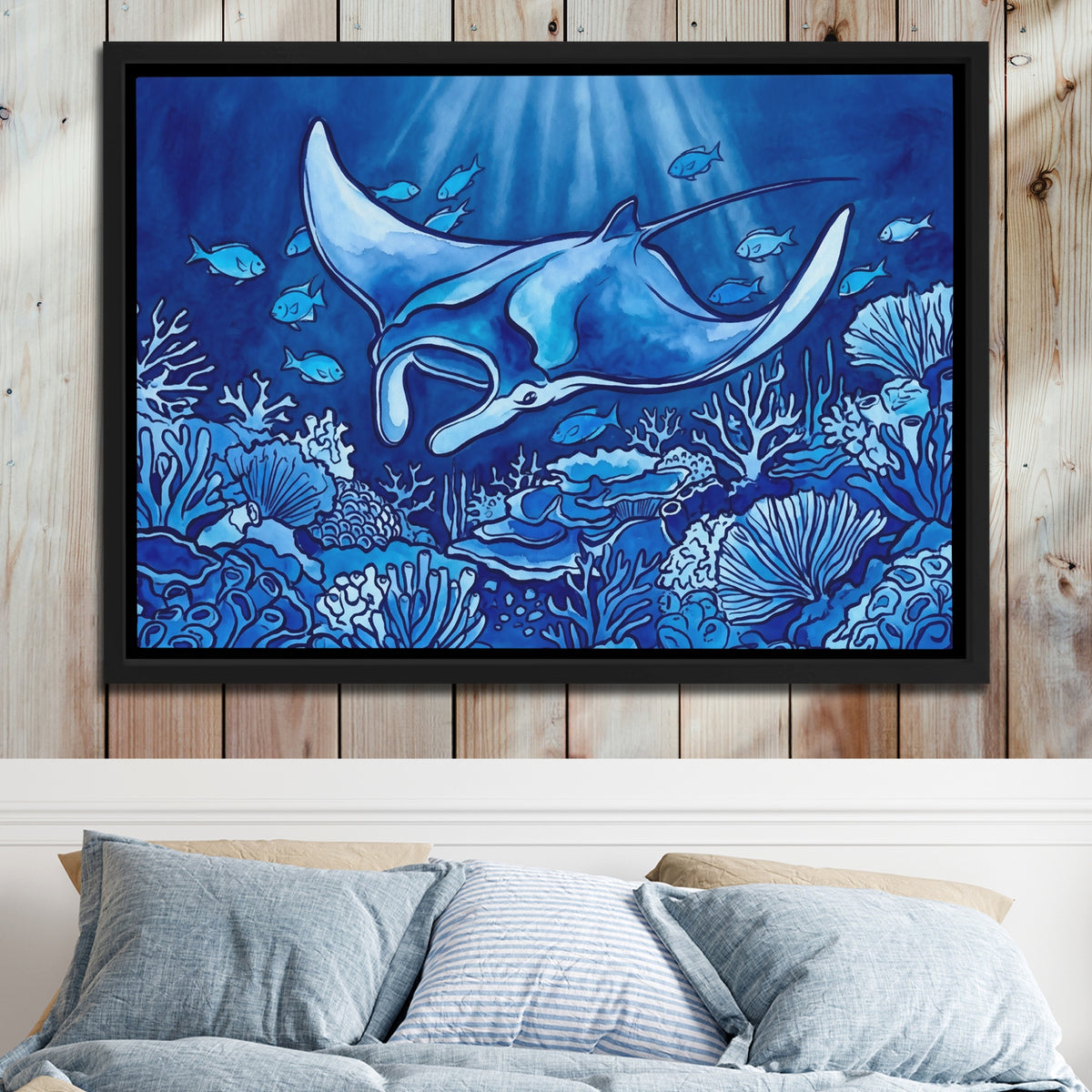 Manta Ray Descent — Manta Ray Descent Bed 2 Wood Panel 57