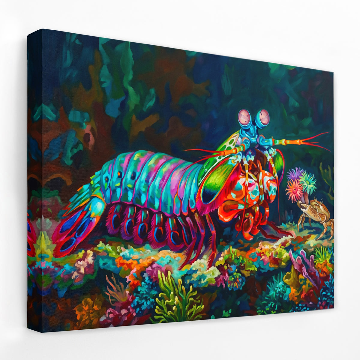 Mantis Shrimp Coral Kingdom — Mantis Shrimp Coral Kingdom Landscape   Side View   Mirror Wrap 137