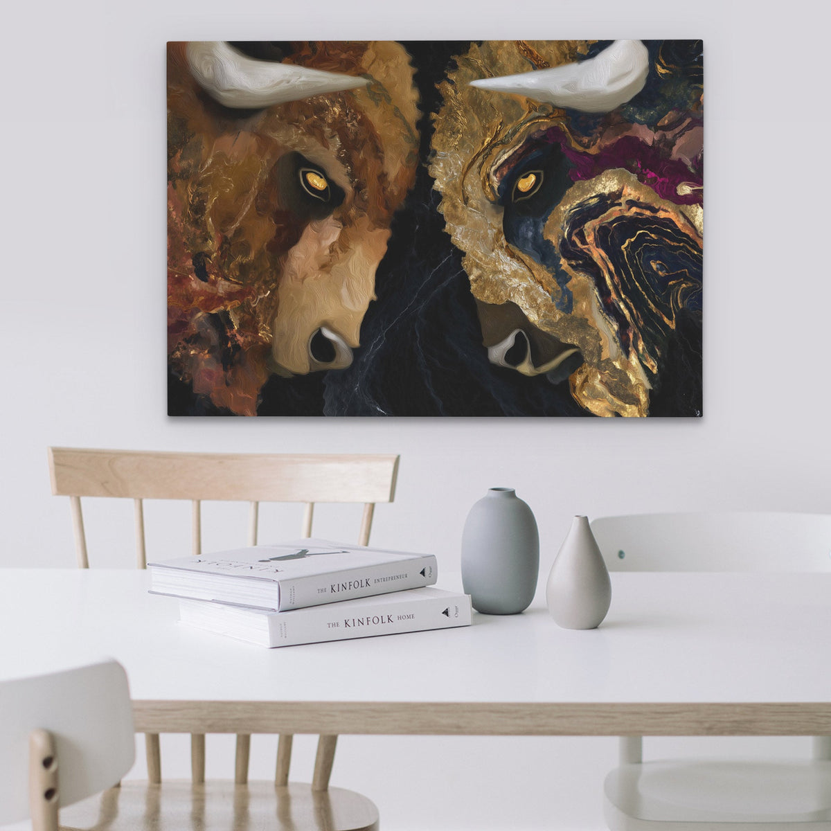Marble Bison - Luxury Wall Art
