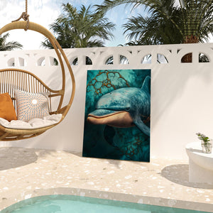 Marble Dolphin Dream - Luxury Wall Art
