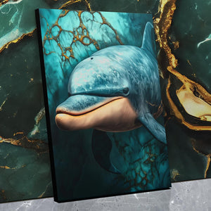 Marble Dolphin Dream - Luxury Wall Art