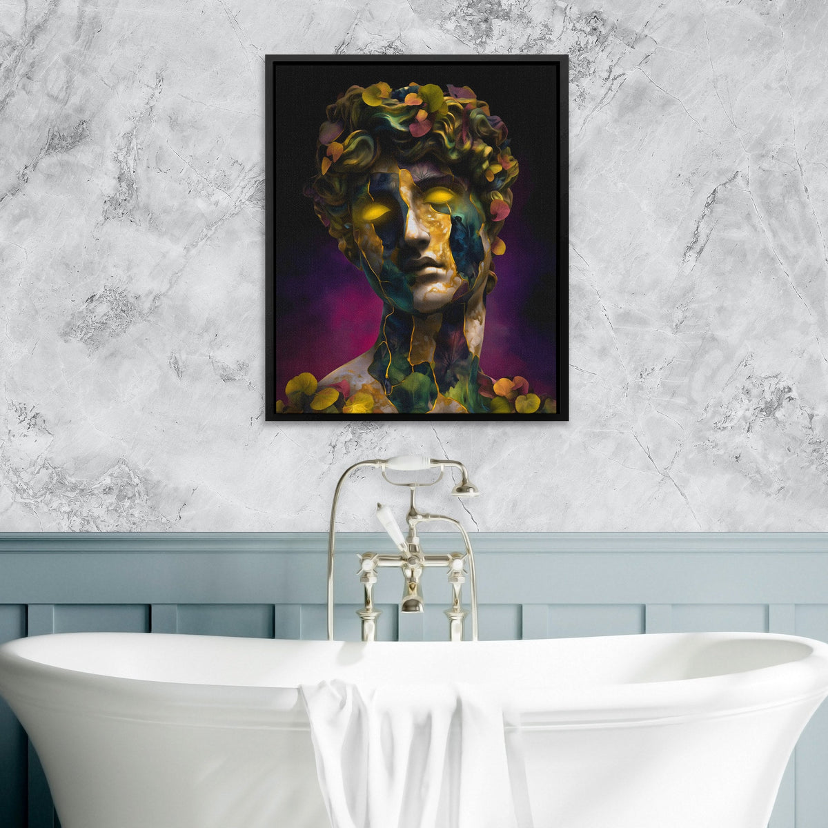 Marble Dreams Bloom - Luxury Wall Art